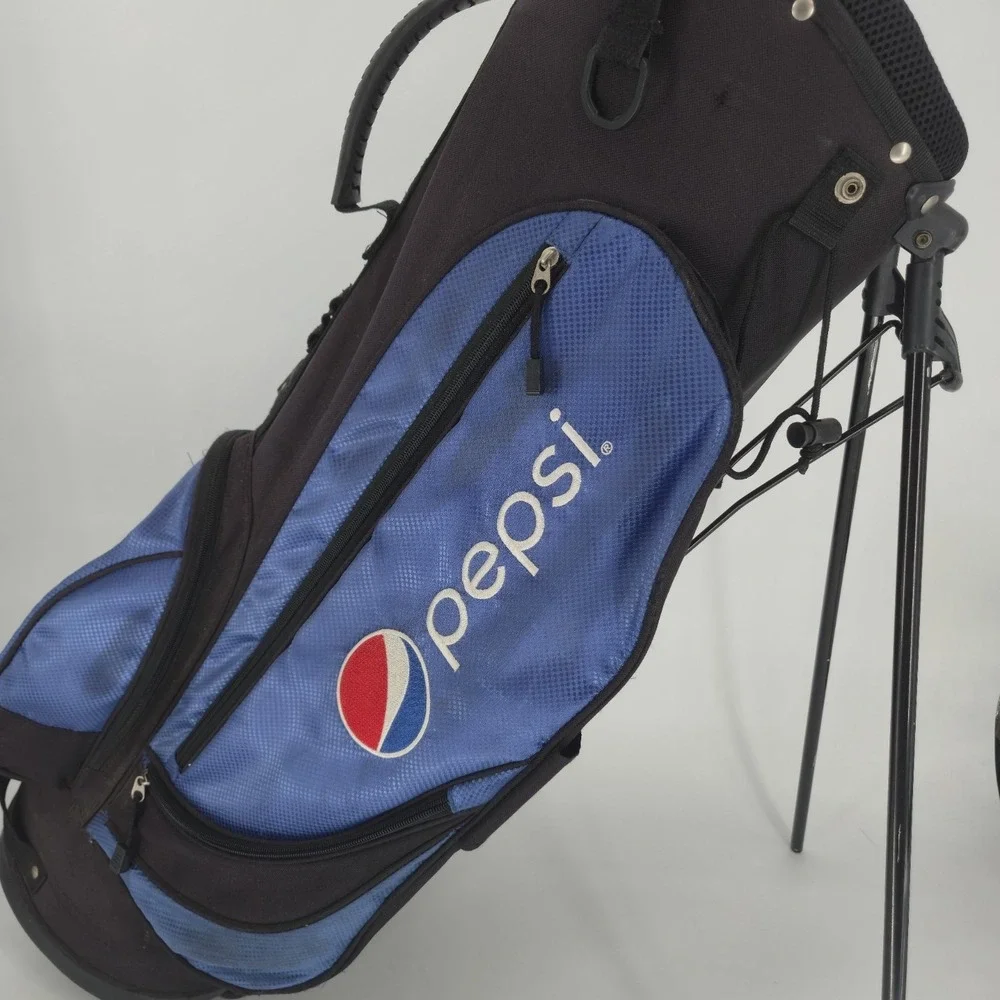 Pepsi Golf Stand Bag Blue Black Carry Bag Soda Logo Promo 34